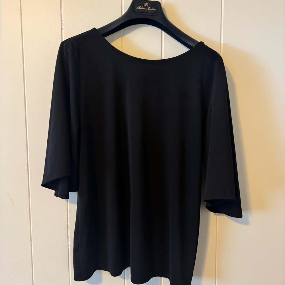 ANN TAYLOR Black top with flowy sleeves